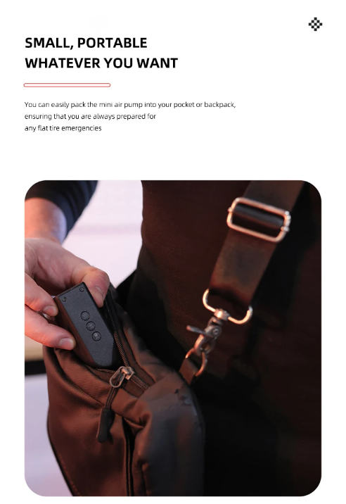 Mini fietspomp draagbare elektrische luchtpomp met oplaadbare batterij hoge precisie druksensor fietsers ideaal