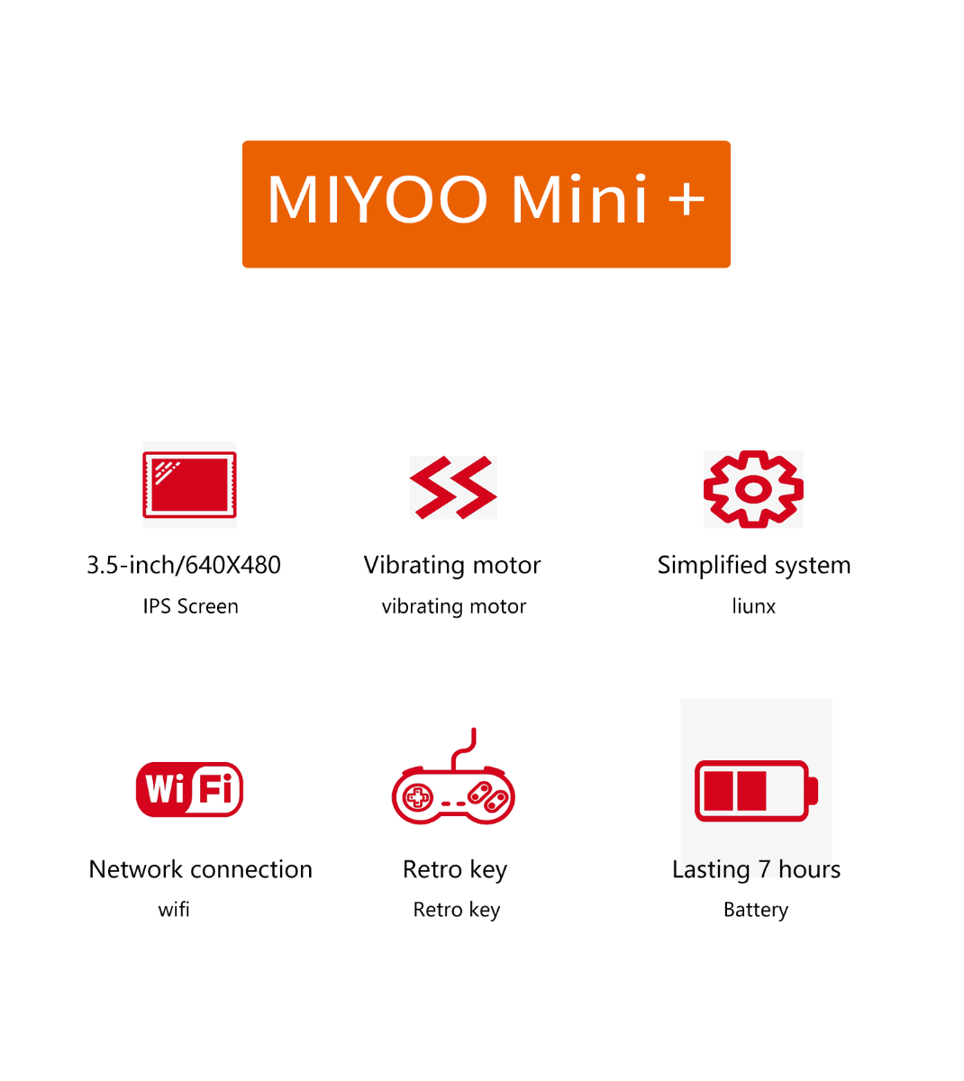 MIYOO Mini Plus Draagbare Retro Gameconsole 3,5-inch IPS Scherm Lichtgewicht Klassieke Videogames Compact