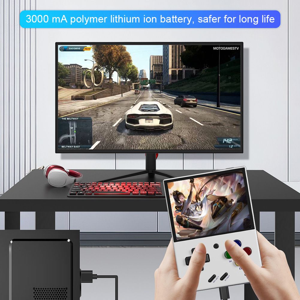 MIYOO Mini Plus Draagbare Retro Gameconsole 3,5-inch IPS Scherm Lichtgewicht Klassieke Videogames Compact
