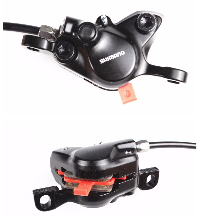 Shimano MT200 hydraulische schijfrem met Shimano remklauwen en B03S remblokken voor bergaf mountainbiken
