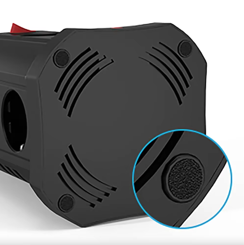 EU Multi-socket overspanningsbeveiliger 4000W 16A met USB-poort, multi-stekker met nachtlampje