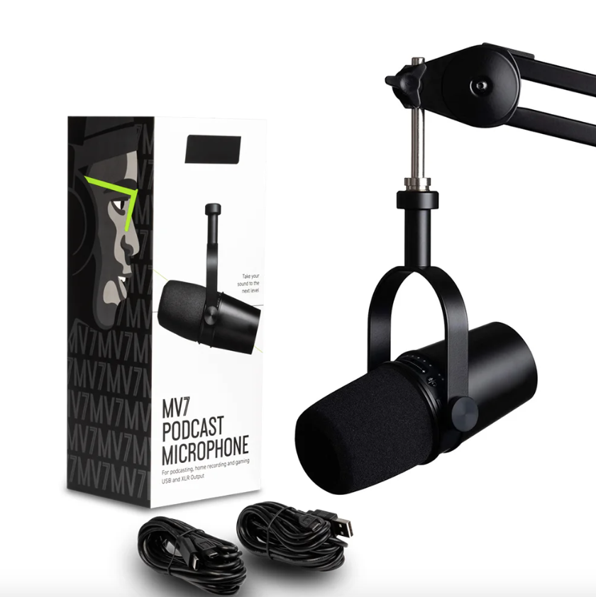 MV7 Professionele Dynamische Microfoon voor Podcasten Hoogwaardige Geluid en Veelzijdige Connectiviteit