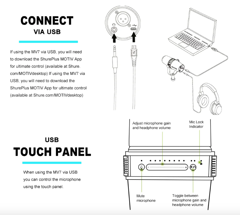 MV7 Professionele Dynamische Microfoon voor Podcasten Hoogwaardige Geluid en Veelzijdige Connectiviteit
