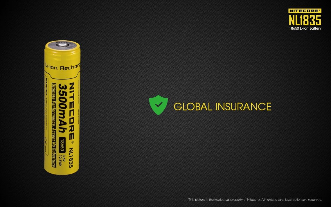 Nitecore 18650 NL1835 3500mAh Li-ion oplaadbare batterij voor langdurige stroom en betrouwbare prestaties