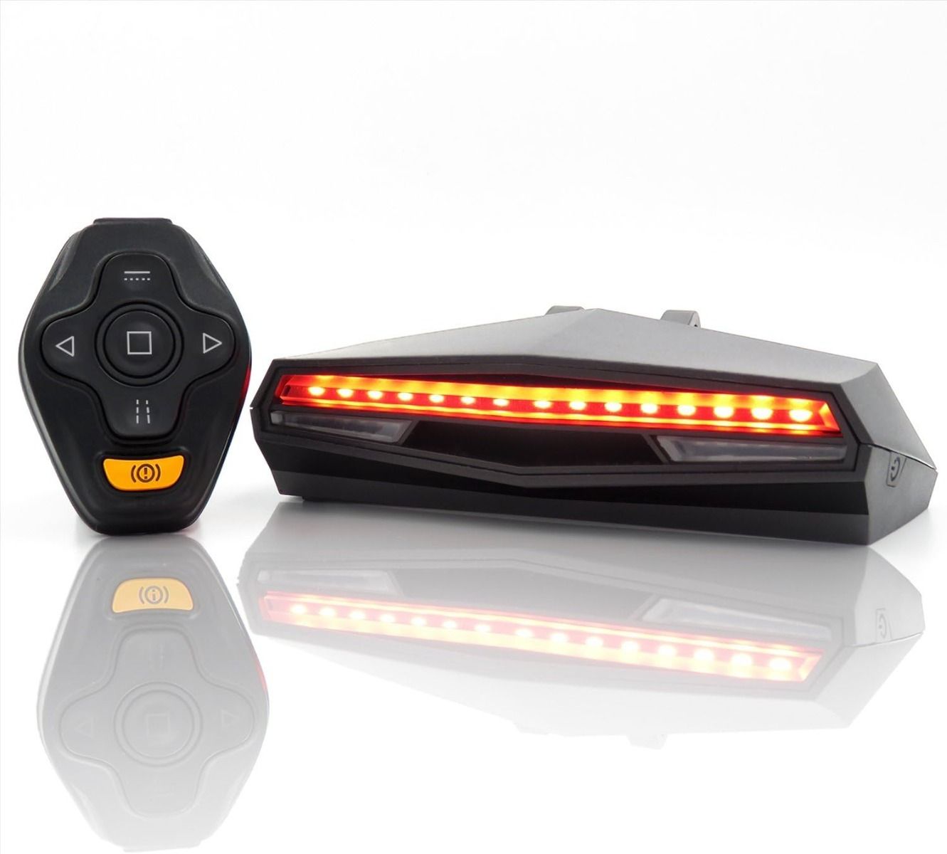 C1 Oplaadbaar fietsachterlicht LED - Afstandsbediening, Knipperlichten, Grondlijnwaarschuwing, Eenvoudige installatie voor fietsveiligheidswaarschuwingslicht