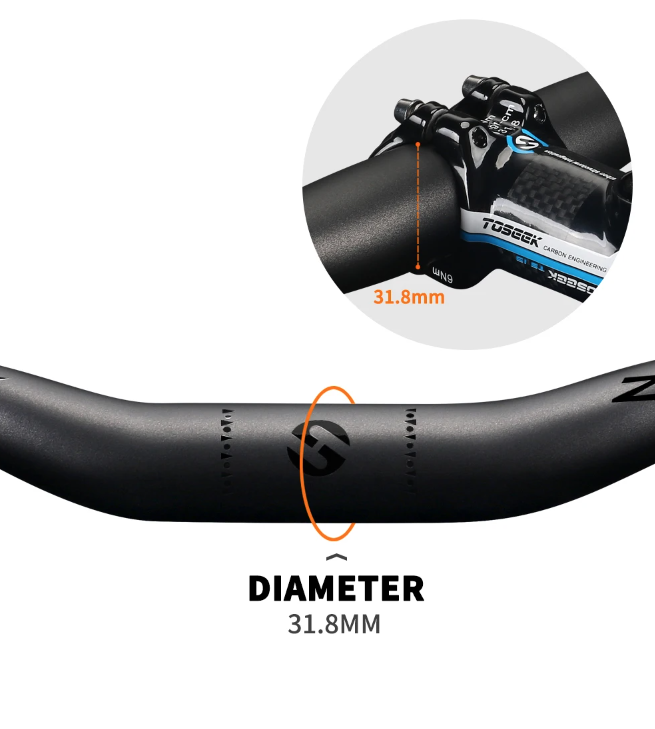 TOSEEK ZF-ONE MTB carbon stuur 31.8mm 580-760mm lichtgewicht mat zwart perfect voor fietsupgrade en prestaties