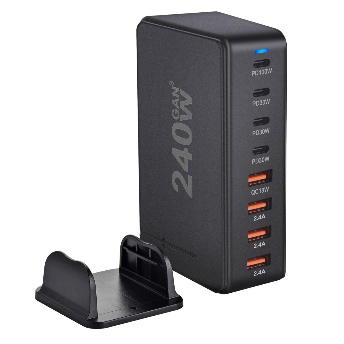240W Desktop GaN-lader 8-poorts USB Type C PD Snel opladen Mobiele lader Slimme technologie Multi-apparaat hub