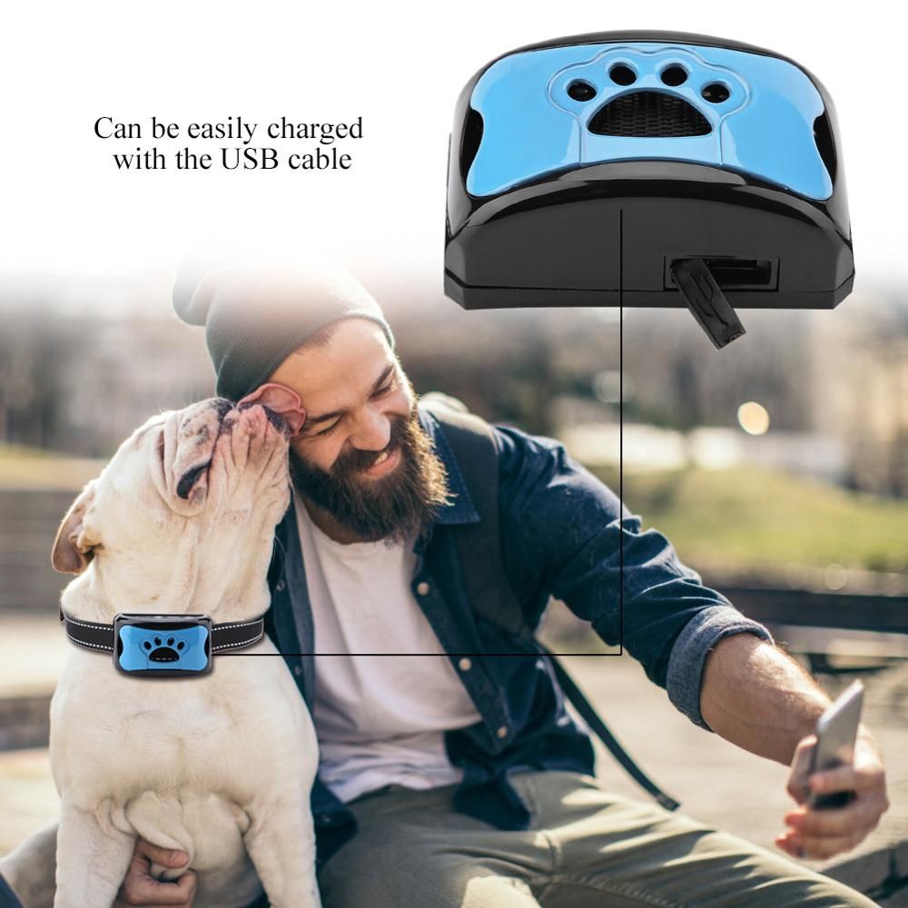 Huisdierhond Anti-blafapparaat USB-oplaadbare Halsband Diervriendelijk Trainingshulpmiddel voor een Rustige Thuisomgeving