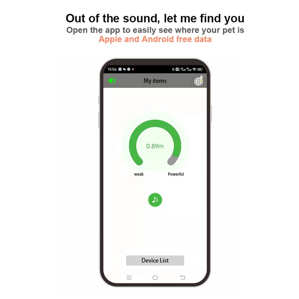 GPS Slimme Waterdichte Huisdierenzoeker Duurzame Real-Time Huisdier Tracking IP65 Waterdichte Halsband voor Katten en Honden
