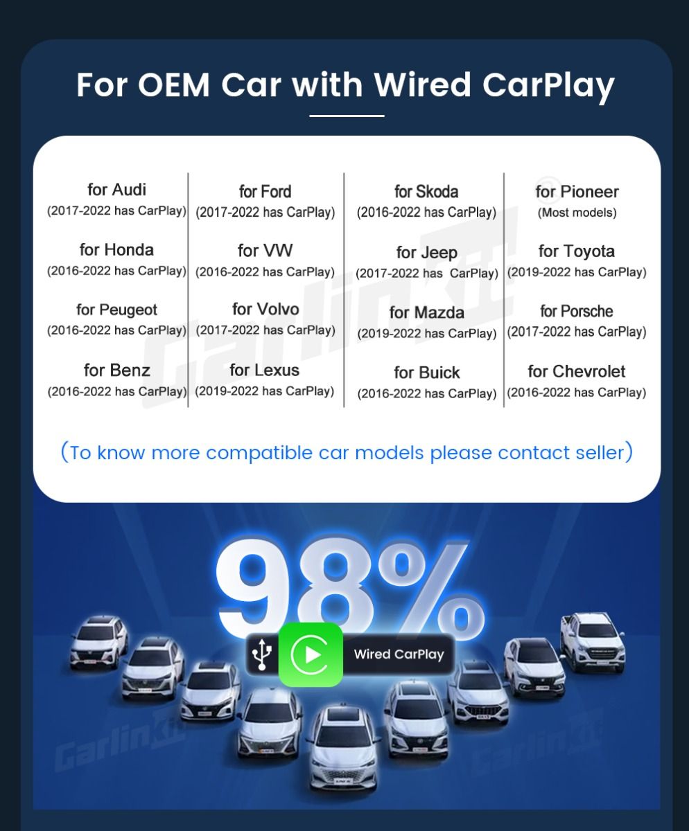 CarlinKit CarPlay Ai Box QCM6125 Android 13 Verbeter uw fabrieksgeïnstalleerde CarPlay draadloze connectiviteit
