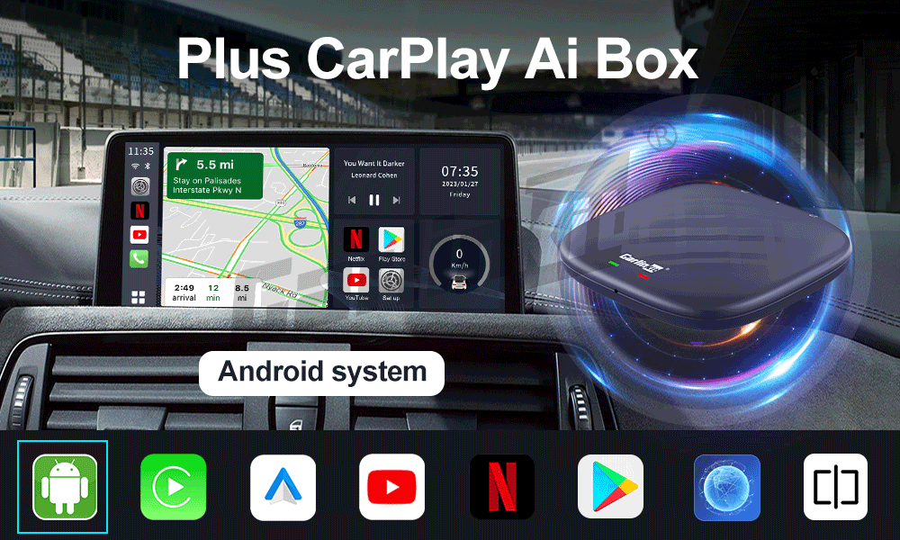 CarlinKit CarPlay Ai Box QCM6125 Android 13 Verbeter uw fabrieksgeïnstalleerde CarPlay draadloze connectiviteit