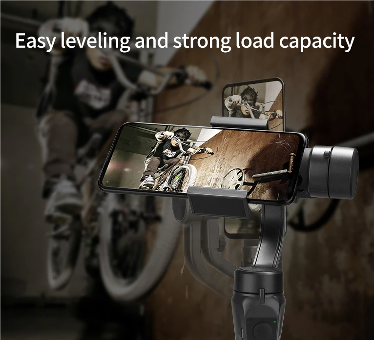 F6 3-assige gimbal handstabilisator voor vloeiende video-opname, smartphonefotografie en actioncamerastabilisator