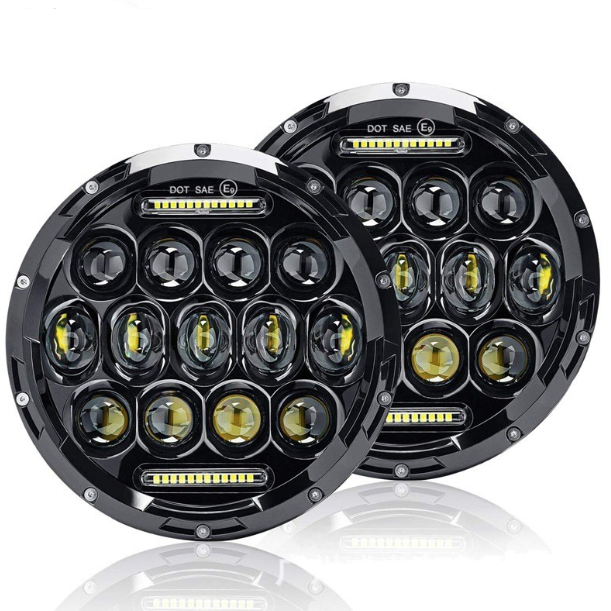7 inch motorfiets LED koplamp met grootlicht, dagrijverlichting en richtingaanwijzer 7" ronde koplamp voor Harley Jeep Wrangler Hummer