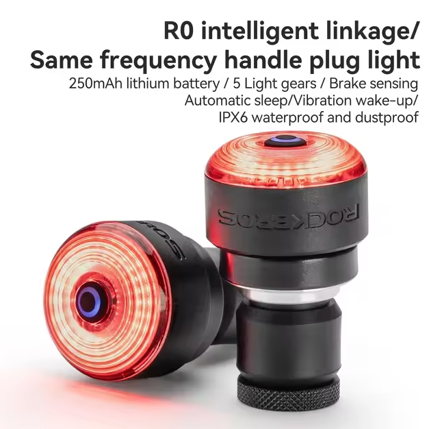 ROCKBROS R0 Stuuruiteinde Plug Fietslicht Type-C MTB Wegwielrennen Achterlicht