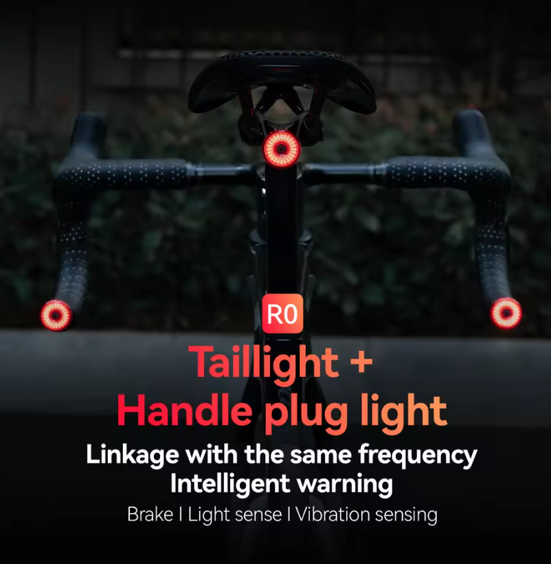 ROCKBROS R0 Stuuruiteinde Plug Fietslicht Type-C MTB Wegwielrennen Achterlicht