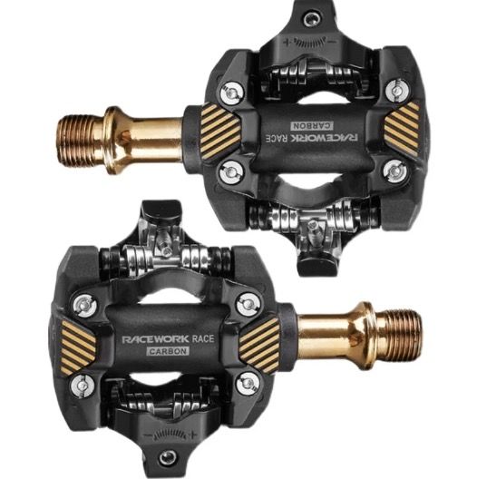RACEWORK MTB Zelfsluitende SPD Pedalen Duurzaam Chroomstaal Lichtgewicht Comfortabel Fietsaccessoires