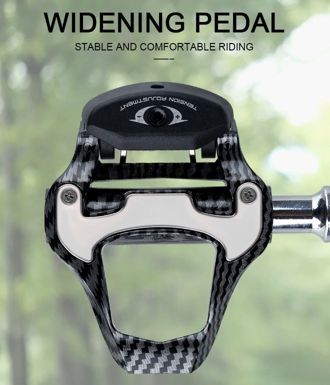 RACEWORK Racefietspedaal Ultralicht Carbonvezel Zelfsluitend SPD Keo Compatibel Ideaal voor Fietsliefhebbers