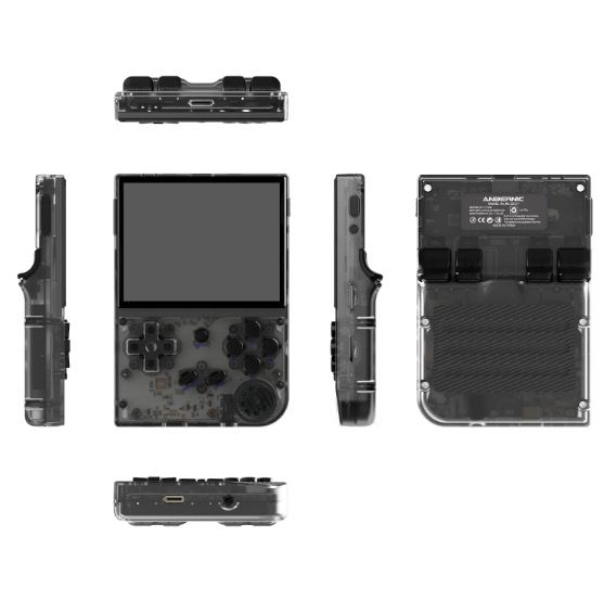 ANBERNIC RG35XX Retro handheld gameconsole met levendig IPS-scherm en PSP-ondersteuning voor nostalgische gameplay in grijs