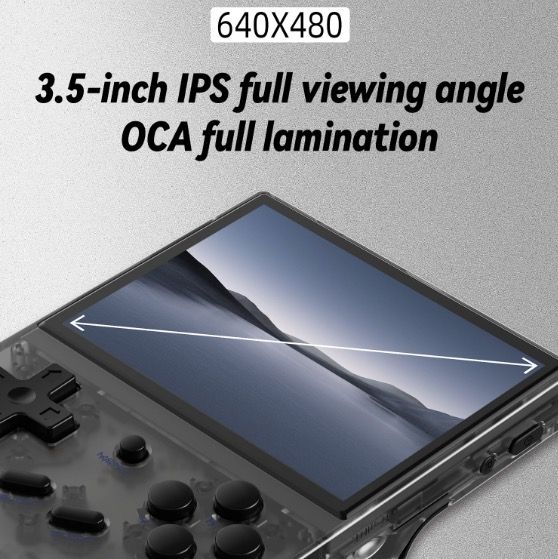 ANBERNIC RG35XX Retro handheld gameconsole met levendig IPS-scherm en PSP-ondersteuning voor nostalgische gameplay in grijs