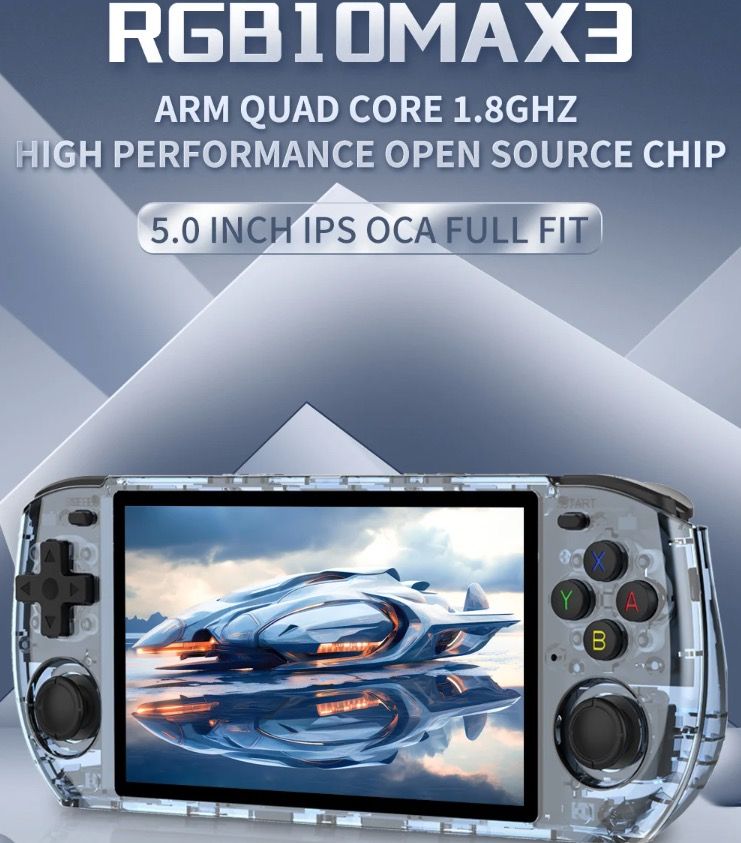 POWKIDDY RGB10 MAX3 Retro draagbare gameconsole met 5 inch IPS-scherm, hoge prestaties en RK3566 Linux-systeem