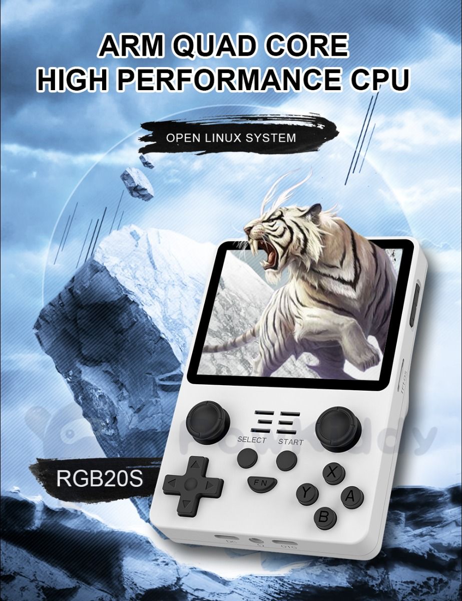 POWKIDDY RGB20S Draagbare Console 3,5 inch HD-scherm Retro Game-apparaat voor Kinderen Retro Liefhebbers Cadeaus