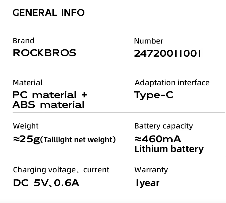 ROCKBROS Slimme Fiets Achterlicht IP64 Waterdicht Waarschuwingsachterlichten Type-C Opladen Remdetectie Achterlicht Nachtfietslamp Fietsaccessoires