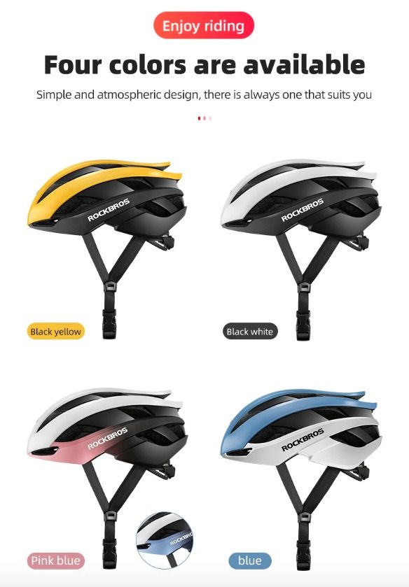 ROCKBROS Fietshelm Ultralichte Fietshelm Anti-Zweet Technologie Schokbestendig voor Buitensporten