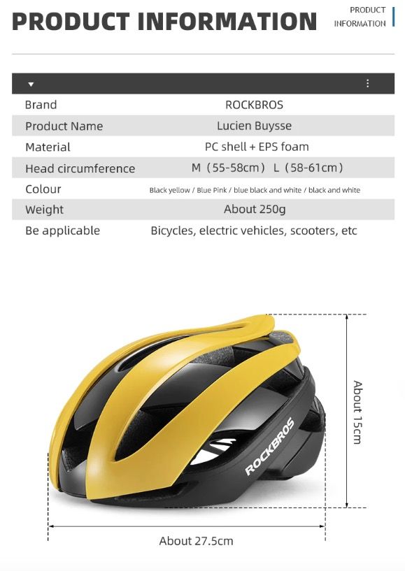 ROCKBROS Fietshelm Ultralichte Fietshelm Anti-Zweet Technologie Schokbestendig voor Buitensporten