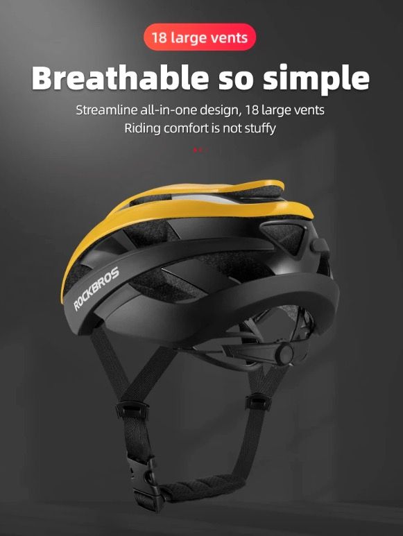 ROCKBROS Fietshelm Ultralichte Fietshelm Anti-Zweet Technologie Schokbestendig voor Buitensporten
