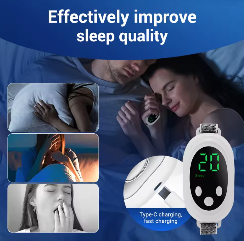 Intelligent slaapapparaat,Slaaphulpapparaat Handheld laagfrequente puls van microstroom Slaapmachine Verlichting van slapeloosheid Hulp bij angst en slaap