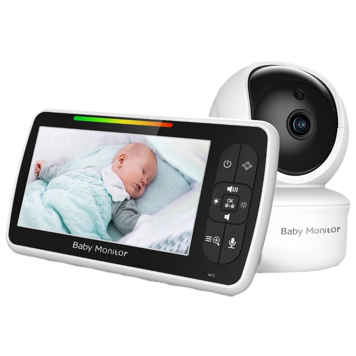 5 Inch Babymonitor SM650 HD 720P Video Langdurige Batterij Tweerichtingsaudio Draagbare Babybewaking