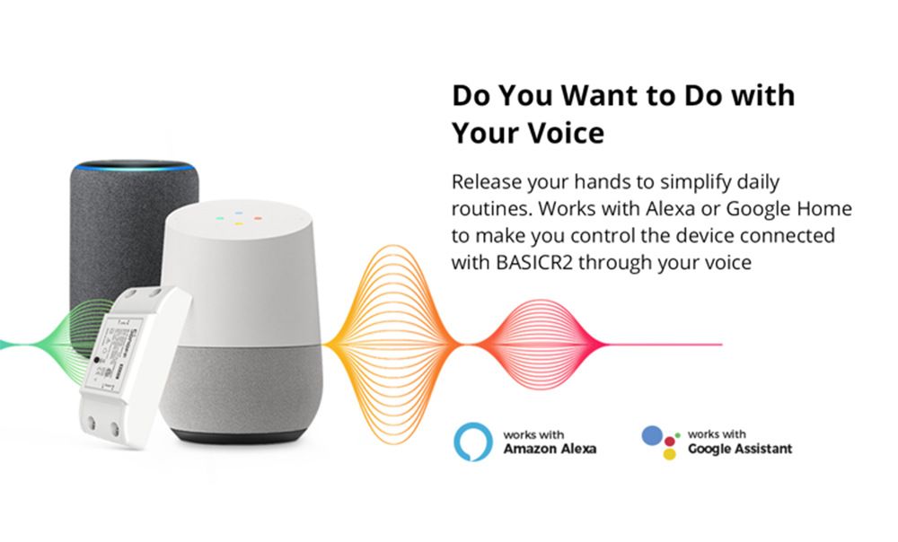SONOFF Basic R2 Wifi Schakelaar Module Slim Thuis Timer Alexa Google Assistant eWeLink App Verlichtingsregeling