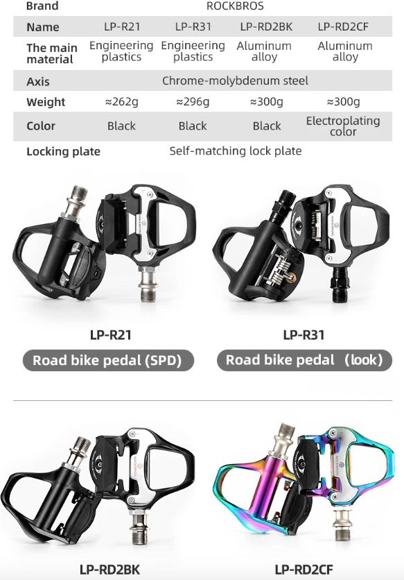 ROCKBROS SPD-SL Fietspedalen Ultralicht Aluminium en Afgedichte Lagers voor Prestatiegerichte Racefiets Efficiëntie