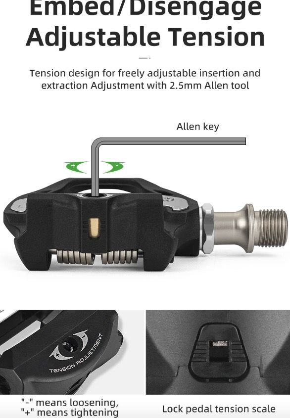 ROCKBROS SPD-SL Fietspedalen Ultralicht Aluminium en Afgedichte Lagers voor Prestatiegerichte Racefiets Efficiëntie