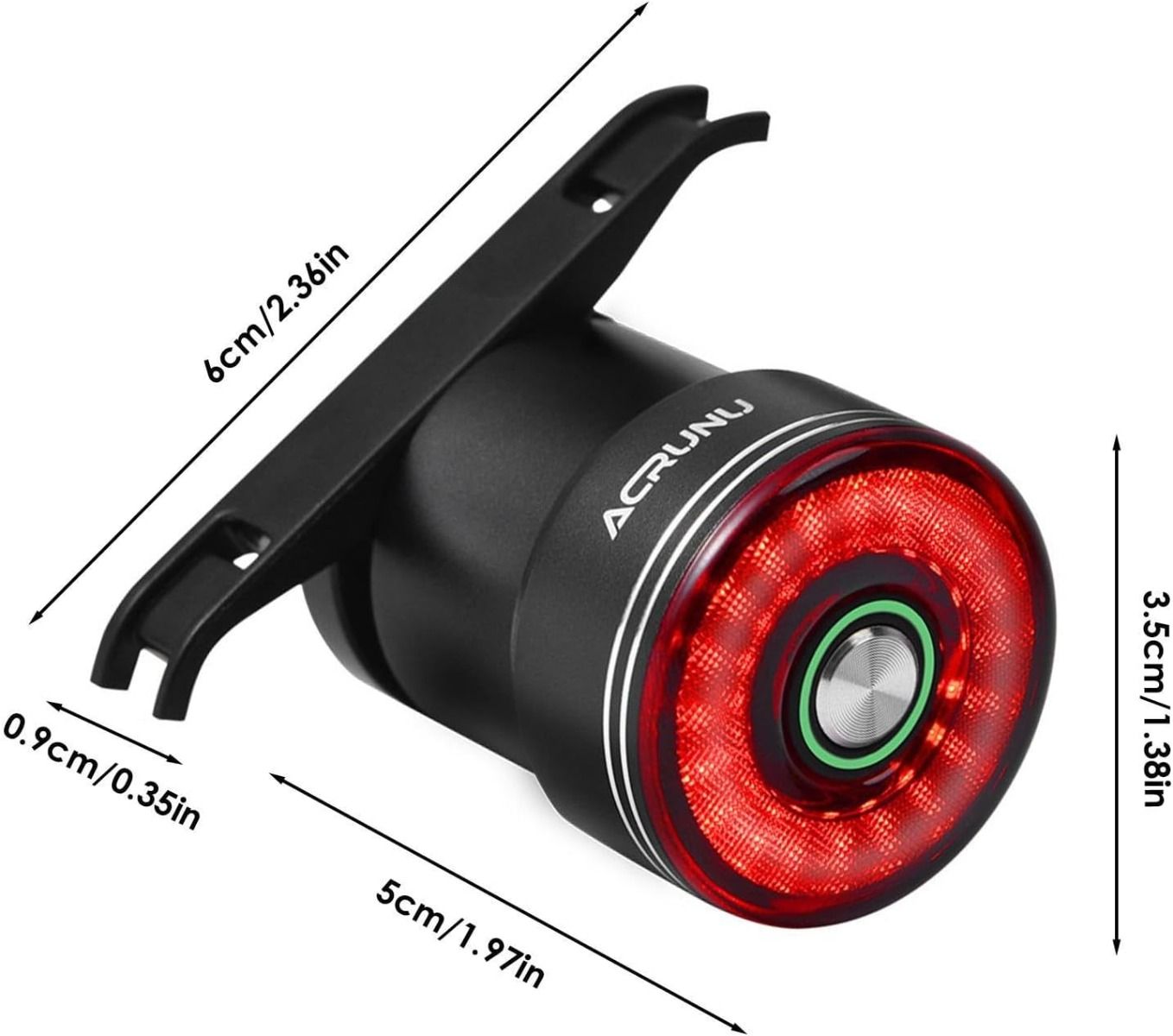 Slimme fietsachterlicht reminductie fietsachterlicht fietszadelpen zadel achterlicht waterdicht USB-oplaadbaar fietsachterlicht