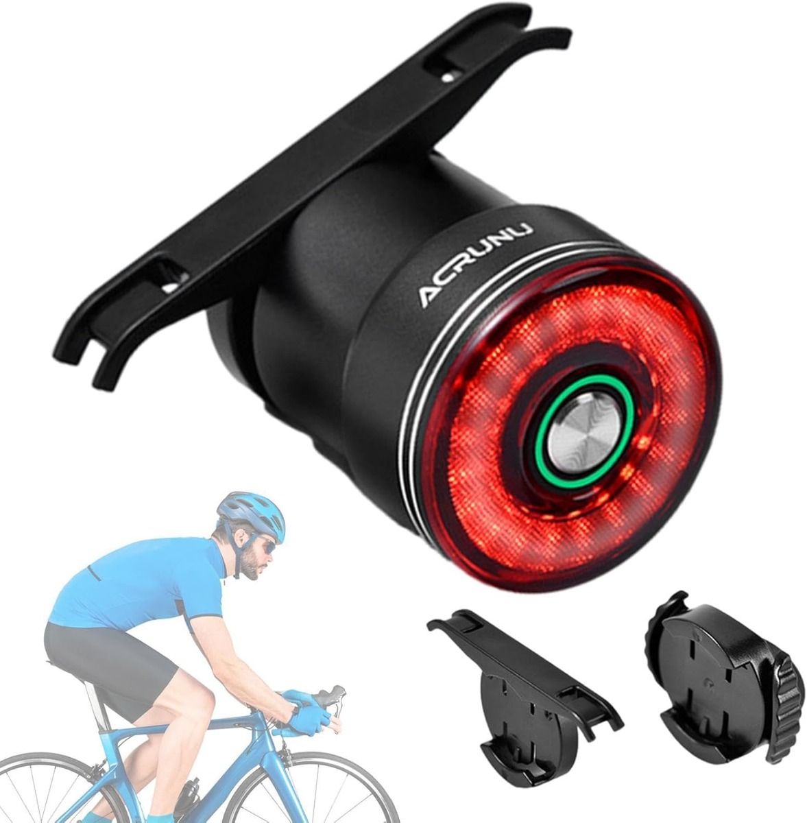 Slimme fietsachterlicht reminductie fietsachterlicht fietszadelpen zadel achterlicht waterdicht USB-oplaadbaar fietsachterlicht