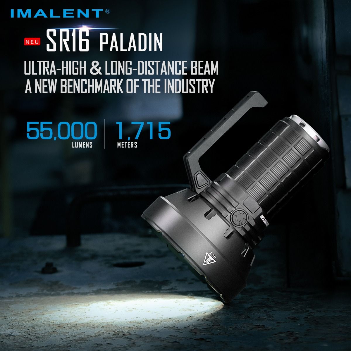 IMALENT SR16 55000 Lumen Lange Straal Zaklamp 1715 Meter LED Zaklamp