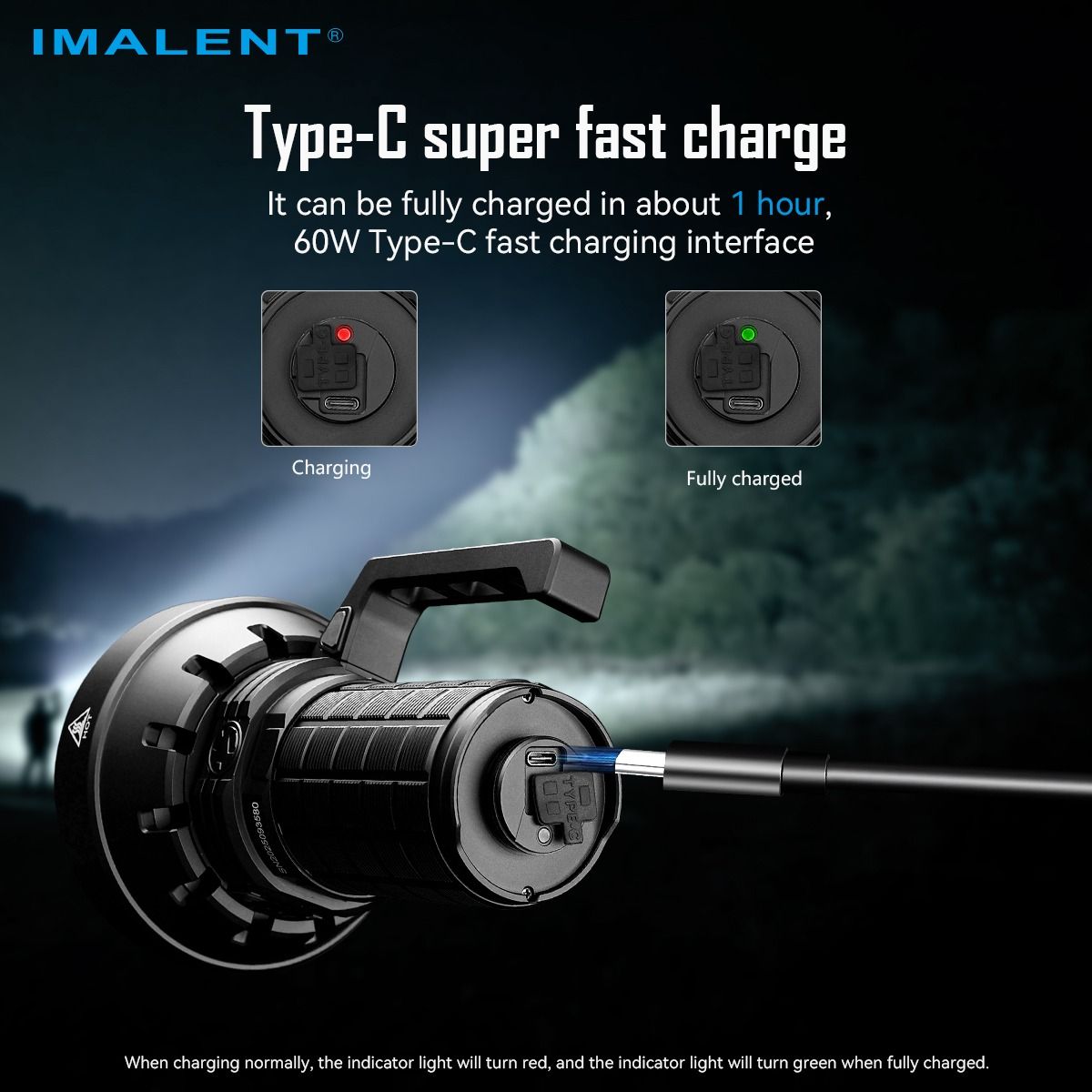 IMALENT SR16 55000 Lumen Lange Straal Zaklamp 1715 Meter LED Zaklamp