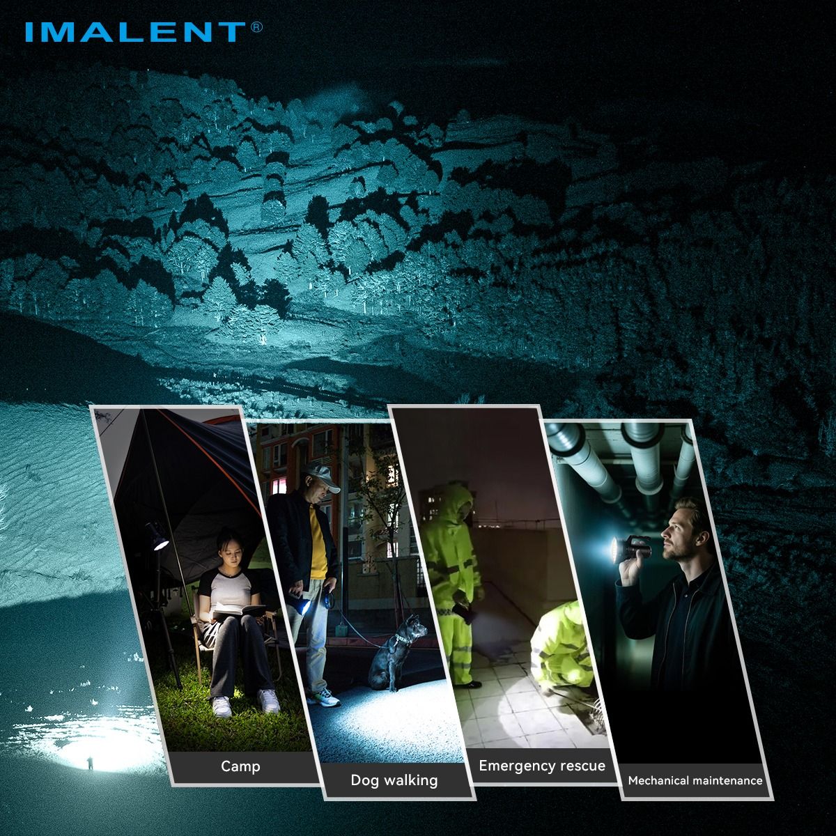 IMALENT SR16 55000 Lumen Lange Straal Zaklamp 1715 Meter LED Zaklamp