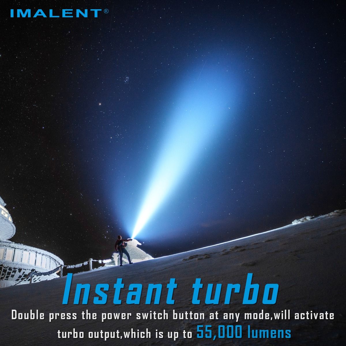 IMALENT SR16 55000 Lumen Lange Straal Zaklamp 1715 Meter LED Zaklamp