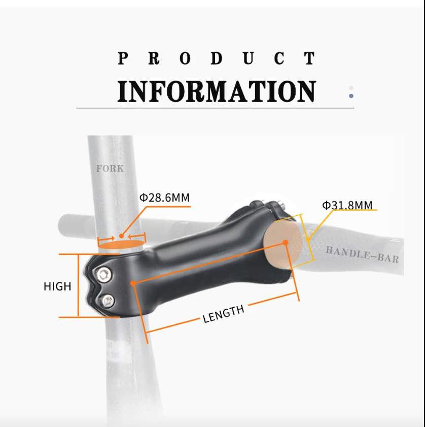 TOSEEK Fiets Stuurpen 28.6-31.8mm Aluminium Carbon Verstelbare Hoek MTB Lichtgewicht Duurzaam Fietsaccessoires