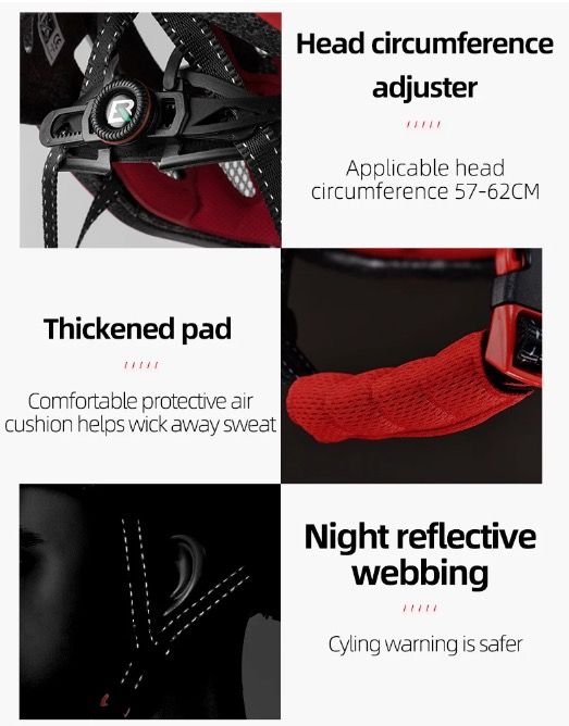 ROCKBROS lichte fietshelm ultralichte helm met geïntegreerde veiligheidsverlichting en USB-oplading fietsaccessoires