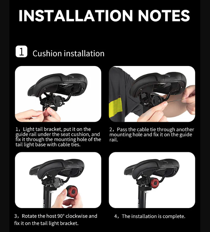 TOWILD TL03 Fiets slimme automatische remdetectie LED-achterlicht fietsaccessoires met vijf flitsmodi
