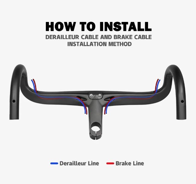 TOSEEK TR5500 racefiets stuur met volledig koolstofvezel stuurpen en geïntegreerde fietsaccessoires ultralicht