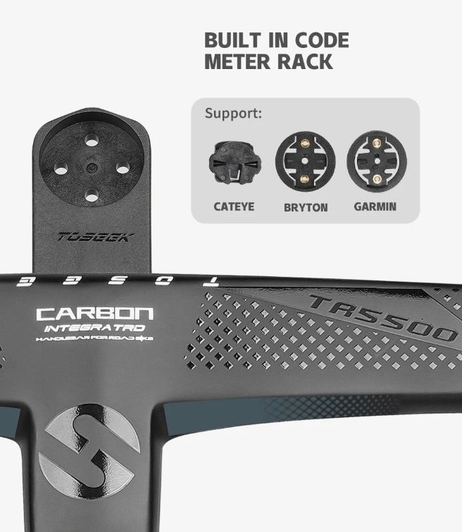 TOSEEK TR5500 racefiets stuur met volledig koolstofvezel stuurpen en geïntegreerde fietsaccessoires ultralicht