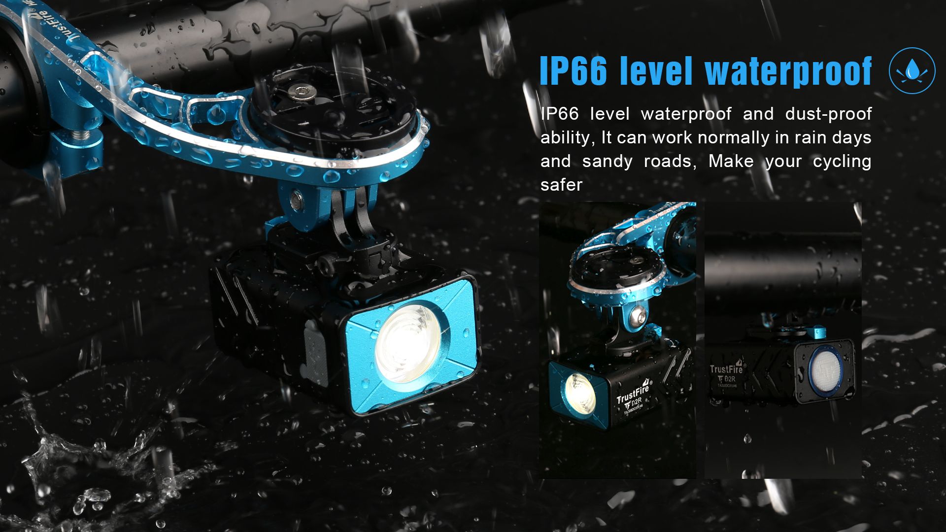 TrustFire D2R Fietslamp 450LM Waterdichte Koplamp Type-C Oplaadbare Fietslamp voor Veiligheid en Zichtbaarheid
