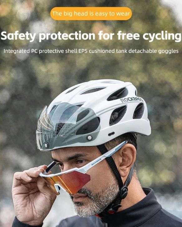 ROCKBROS Fietshelm met ultralicht ontwerp integraal gevormd EPS ademend comfort en schokbestendigheid MTB