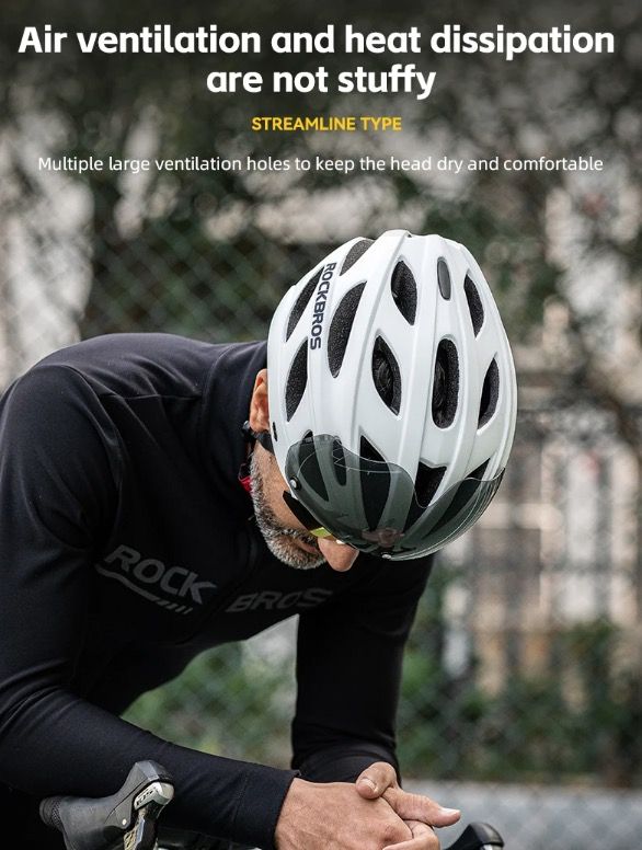 ROCKBROS Fietshelm met ultralicht ontwerp integraal gevormd EPS ademend comfort en schokbestendigheid MTB