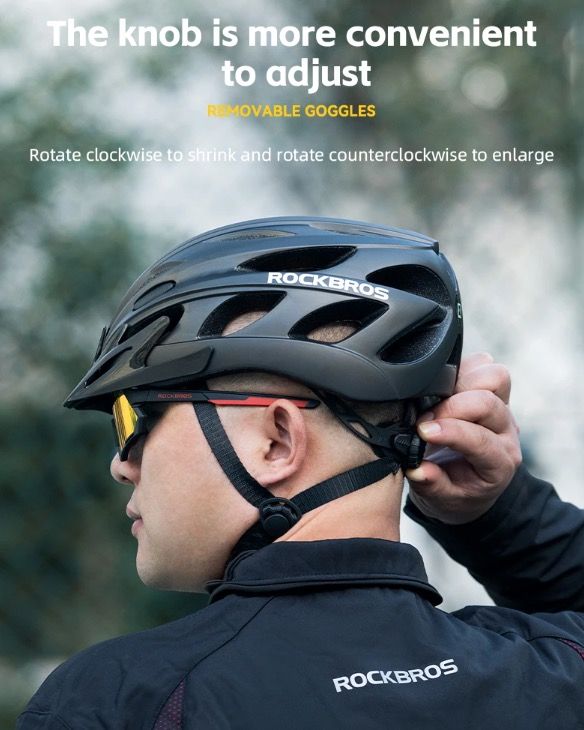 ROCKBROS Fietshelm met ultralicht ontwerp integraal gevormd EPS ademend comfort en schokbestendigheid MTB