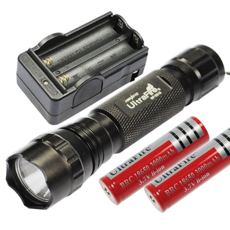 Meerkleurige UltraFire 501B LED-zaklamp 1300 lumen 5 modi oplaadbaar outdoor tactische lamp kampeeruitrusting